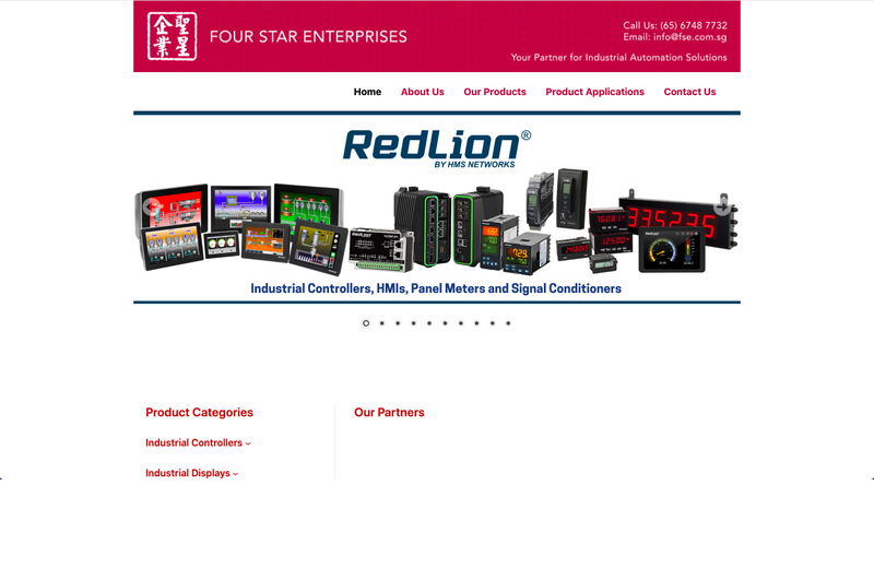 Screenshot of the Four Star Enterprises website