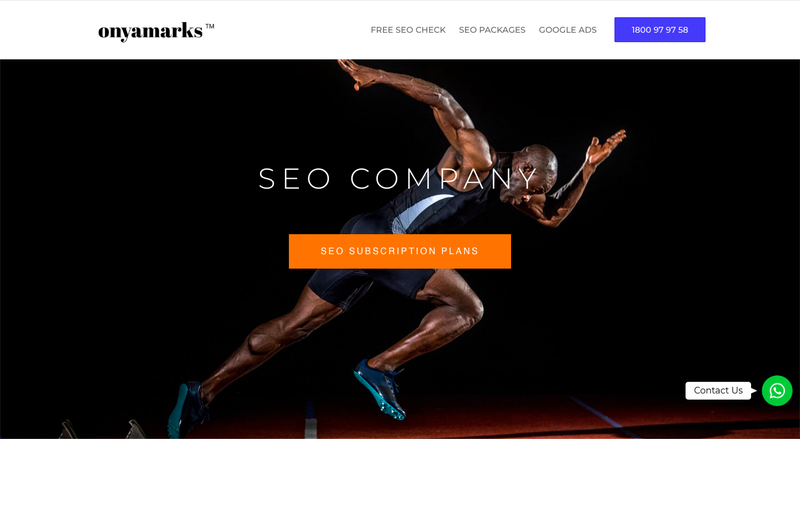 Screenshot of the Onyamarks Digital website